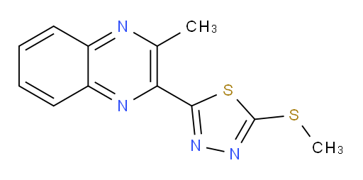 2-(3-methylquinoxalin-2-yl)-5-(methylthio)-1,3,4-thiadiazole