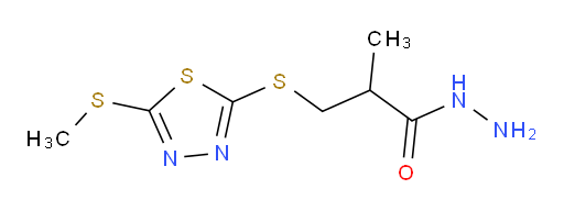 2-methyl-3-((5-(methylthio)-1,3,4-thiadiazol-2-yl)thio)propanehydrazide