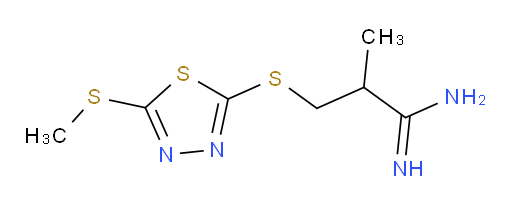 2-methyl-3-((5-(methylthio)-1,3,4-thiadiazol-2-yl)thio)propanimidamide