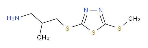 2-methyl-3-((5-(methylthio)-1,3,4-thiadiazol-2-yl)thio)propan-1-amine