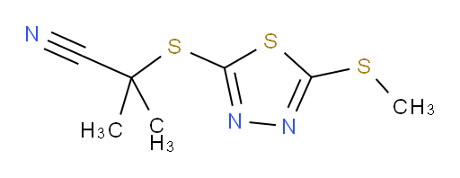2-methyl-2-((5-(methylthio)-1,3,4-thiadiazol-2-yl)thio)propanenitrile