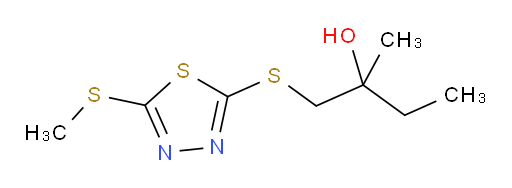 2-methyl-1-((5-(methylthio)-1,3,4-thiadiazol-2-yl)thio)butan-2-ol