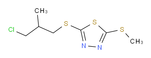 2-((3-chloro-2-methylpropyl)thio)-5-(methylthio)-1,3,4-thiadiazole