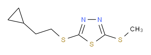 2-((2-cyclopropylethyl)thio)-5-(methylthio)-1,3,4-thiadiazole