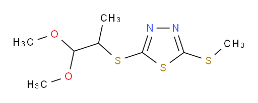 2-((1,1-dimethoxypropan-2-yl)thio)-5-(methylthio)-1,3,4-thiadiazole