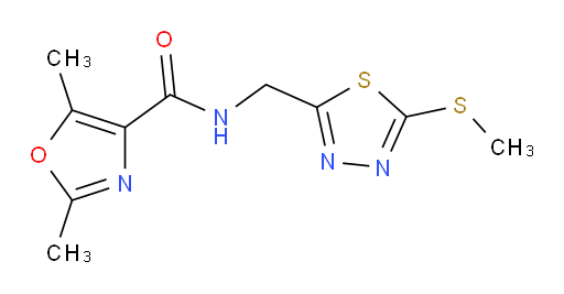 2,5-dimethyl-N-((5-(methylthio)-1,3,4-thiadiazol-2-yl)methyl)oxazole-4-carboxamide