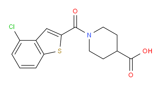 1-(4-chlorobenzo[b]thiophene-2-carbonyl)piperidine-4-carboxylic acid