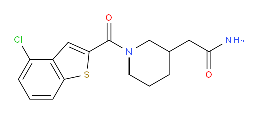 2-(1-(4-chlorobenzo[b]thiophene-2-carbonyl)piperidin-3-yl)acetamide