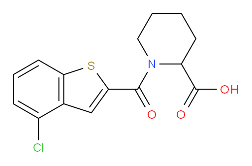 1-(4-chlorobenzo[b]thiophene-2-carbonyl)piperidine-2-carboxylic acid
