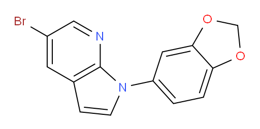 1-(benzo[d][1,3]dioxol-5-yl)-5-bromo-1H-pyrrolo[2,3-b]pyridine
