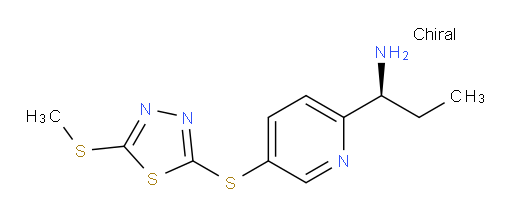 (S)-1-(5-((5-(methylthio)-1,3,4-thiadiazol-2-yl)thio)pyridin-2-yl)propan-1-amine