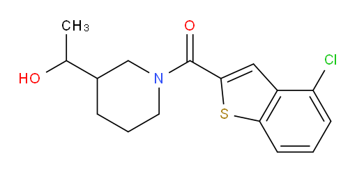 (4-chlorobenzo[b]thiophen-2-yl)(3-(1-hydroxyethyl)piperidin-1-yl)methanone