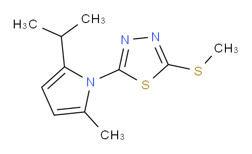 2-(2-isopropyl-5-methyl-1H-pyrrol-1-yl)-5-(methylthio)-1,3,4-thiadiazole
