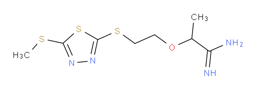 2-(2-((5-(methylthio)-1,3,4-thiadiazol-2-yl)thio)ethoxy)propanimidamide