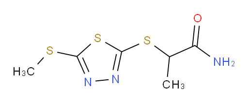 2-((5-(methylthio)-1,3,4-thiadiazol-2-yl)thio)propanamide