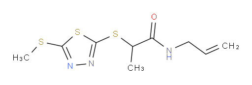 N-allyl-2-((5-(methylthio)-1,3,4-thiadiazol-2-yl)thio)propanamide