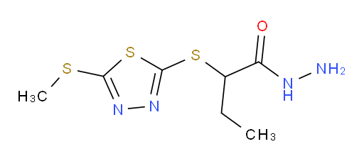 2-((5-(methylthio)-1,3,4-thiadiazol-2-yl)thio)butanehydrazide