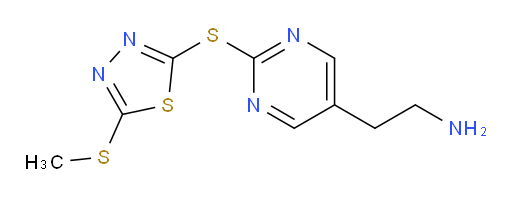 2-(2-((5-(methylthio)-1,3,4-thiadiazol-2-yl)thio)pyrimidin-5-yl)ethanamine