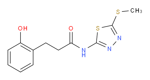 3-(2-hydroxyphenyl)-N-(5-(methylthio)-1,3,4-thiadiazol-2-yl)propanamide