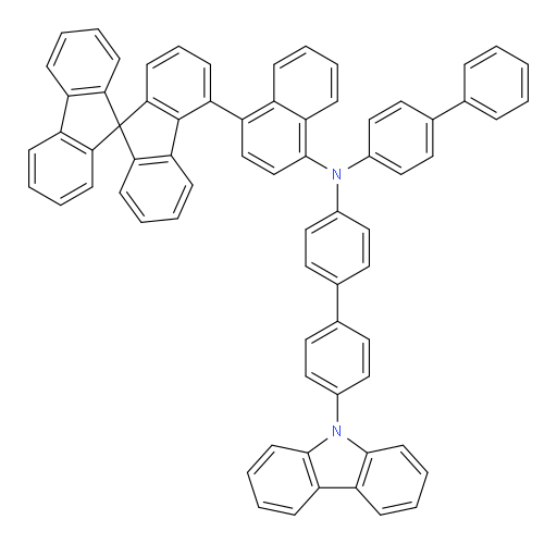 4-(9,9'-spirobi[fluoren]-4-yl)-N-(4'-(9H-carbazol-9-yl)-[1,1'-biphenyl]-4-yl)-N-([1,1'-biphenyl]-4-yl)naphthalen-1-amine