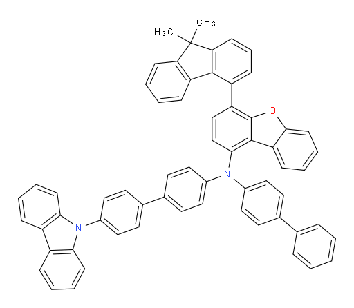 N-(4'-(9H-carbazol-9-yl)-[1,1'-biphenyl]-4-yl)-N-([1,1'-biphenyl]-4-yl)-4-(9,9-dimethyl-9H-fluoren-4-yl)dibenzo[b,d]furan-1-amine
