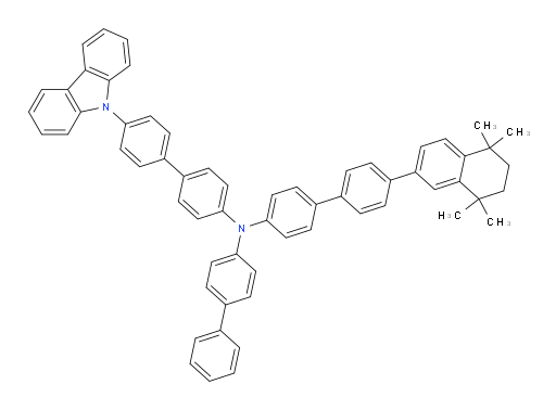 N-(4'-(9H-carbazol-9-yl)-[1,1'-biphenyl]-4-yl)-N-([1,1'-biphenyl]-4-yl)-4'-(5,5,8,8-tetramethyl-5,6,7,8-tetrahydronaphthalen-2-yl)-[1,1'-biphenyl]-4-amine