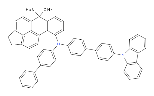 N-(4'-(9H-carbazol-9-yl)-[1,1'-biphenyl]-4-yl)-N-([1,1'-biphenyl]-4-yl)-5,5-dimethyl-2,5-dihydro-1H-indeno[6,7,1-mna]anthracen-9-amine