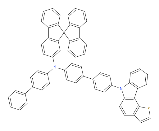 N-(4'-(6H-thieno[3,2-c]carbazol-6-yl)-[1,1'-biphenyl]-4-yl)-N-([1,1'-biphenyl]-4-yl)-9,9'-spirobi[fluoren]-2-amine