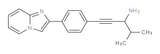 1-(4-(imidazo[1,2-a]pyridin-2-yl)phenyl)-4-methylpent-1-yn-3-amine