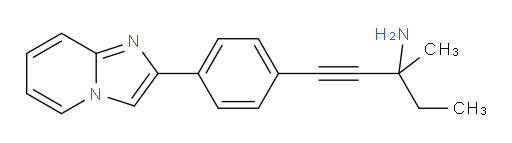 1-(4-(imidazo[1,2-a]pyridin-2-yl)phenyl)-3-methylpent-1-yn-3-amine