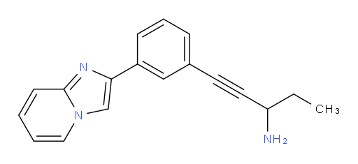 1-(3-(imidazo[1,2-a]pyridin-2-yl)phenyl)pent-1-yn-3-amine
