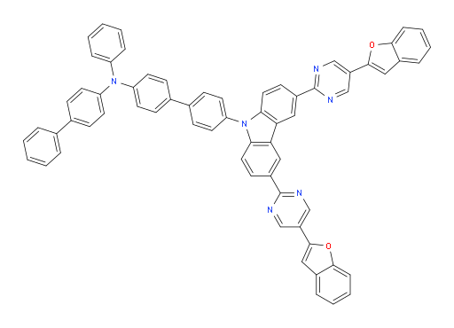 N-([1,1'-biphenyl]-4-yl)-4'-(3,6-bis(5-(benzofuran-2-yl)pyrimidin-2-yl)-9H-carbazol-9-yl)-N-phenyl-[1,1'-biphenyl]-4-amine
