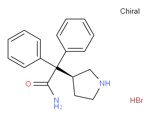 (S)-2,2-diphenyl-2-(pyrrolidin-3-yl)acetamide hydrobromide