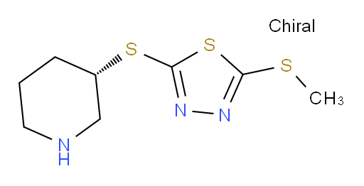 (S)-2-(methylthio)-5-(piperidin-3-ylthio)-1,3,4-thiadiazole
