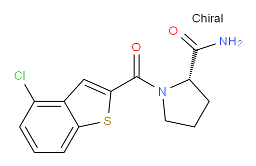 (S)-1-(4-chlorobenzo[b]thiophene-2-carbonyl)pyrrolidine-2-carboxamide