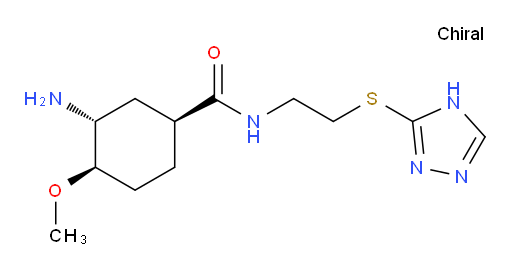 (1S,3R,4R)-N-(2-((4H-1,2,4-triazol-3-yl)thio)ethyl)-3-amino-4-methoxycyclohexanecarboxamide
