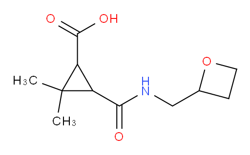 2,2-dimethyl-3-((oxetan-2-ylmethyl)carbamoyl)cyclopropanecarboxylic acid