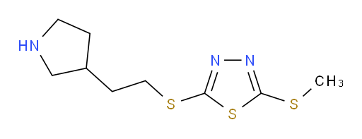 2-(methylthio)-5-((2-(pyrrolidin-3-yl)ethyl)thio)-1,3,4-thiadiazole