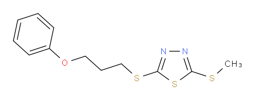 2-(methylthio)-5-((3-phenoxypropyl)thio)-1,3,4-thiadiazole