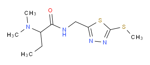 2-(dimethylamino)-N-((5-(methylthio)-1,3,4-thiadiazol-2-yl)methyl)butanamide