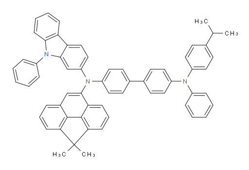 N4-(4,4-dimethyl-4H-cyclopenta[def]phenanthren-8-yl)-N4'-(4-isopropylphenyl)-N4'-phenyl-N4-(9-phenyl-9H-carbazol-2-yl)-[1,1'-biphenyl]-4,4'-diamine