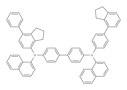 N4-(4-(2,3-dihydro-1H-inden-4-yl)phenyl)-N4,N4'-di(naphthalen-1-yl)-N4'-(7-phenyl-2,3-dihydro-1H-inden-4-yl)-[1,1'-biphenyl]-4,4'-diamine