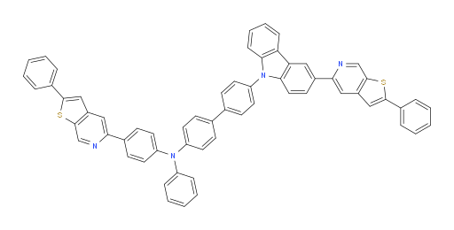 N-phenyl-4'-(3-(2-phenylthieno[2,3-c]pyridin-5-yl)-9H-carbazol-9-yl)-N-(4-(2-phenylthieno[2,3-c]pyridin-5-yl)phenyl)-[1,1'-biphenyl]-4-amine