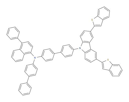 N-([1,1'-biphenyl]-4-yl)-N-(4'-(3,6-bis(benzo[b]thiophen-2-yl)-9H-carbazol-9-yl)-[1,1'-biphenyl]-4-yl)-4-phenylnaphthalen-1-amine