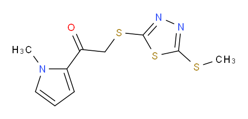 1-(1-methyl-1H-pyrrol-2-yl)-2-((5-(methylthio)-1,3,4-thiadiazol-2-yl)thio)ethanone