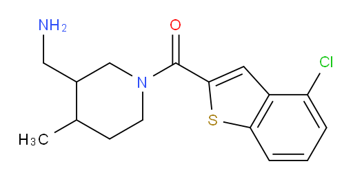 (3-(aminomethyl)-4-methylpiperidin-1-yl)(4-chlorobenzo[b]thiophen-2-yl)methanone