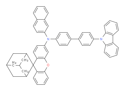 N-(4'-(9H-carbazol-9-yl)-[1,1'-biphenyl]-4-yl)-N-(naphthalen-2-yl)spiro[adamantane-2,9'-xanthen]-3'-amine