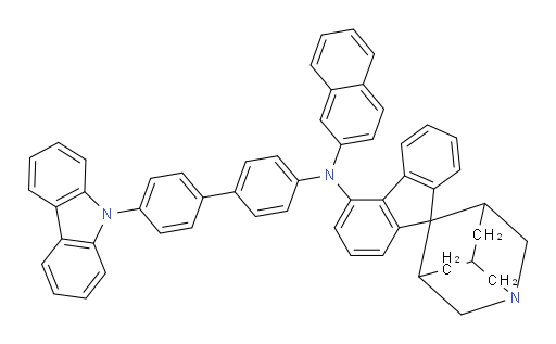 N-(4'-(9H-carbazol-9-yl)-[1,1'-biphenyl]-4-yl)-N-(naphthalen-2-yl)-1-azaspiro[adamantane-4,9'-fluoren]-4'-amine