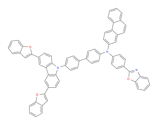 N-(4-(benzo[d]oxazol-2-yl)phenyl)-N-(4'-(3,6-di(benzofuran-2-yl)-9H-carbazol-9-yl)-[1,1'-biphenyl]-4-yl)phenanthren-2-amine