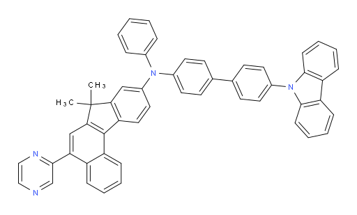 N-(4'-(9H-carbazol-9-yl)-[1,1'-biphenyl]-4-yl)-7,7-dimethyl-N-phenyl-5-(pyrazin-2-yl)-7H-benzo[c]fluoren-9-amine